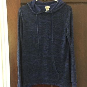 Blue open back sweatshirt